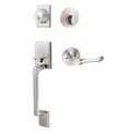 Sure-Loc Hardware Sure-Loc Hardware Coronado Handleset with Round Thumb Turn, Helena Dummy Lever, Satin Nickel CN507-R-HA 15